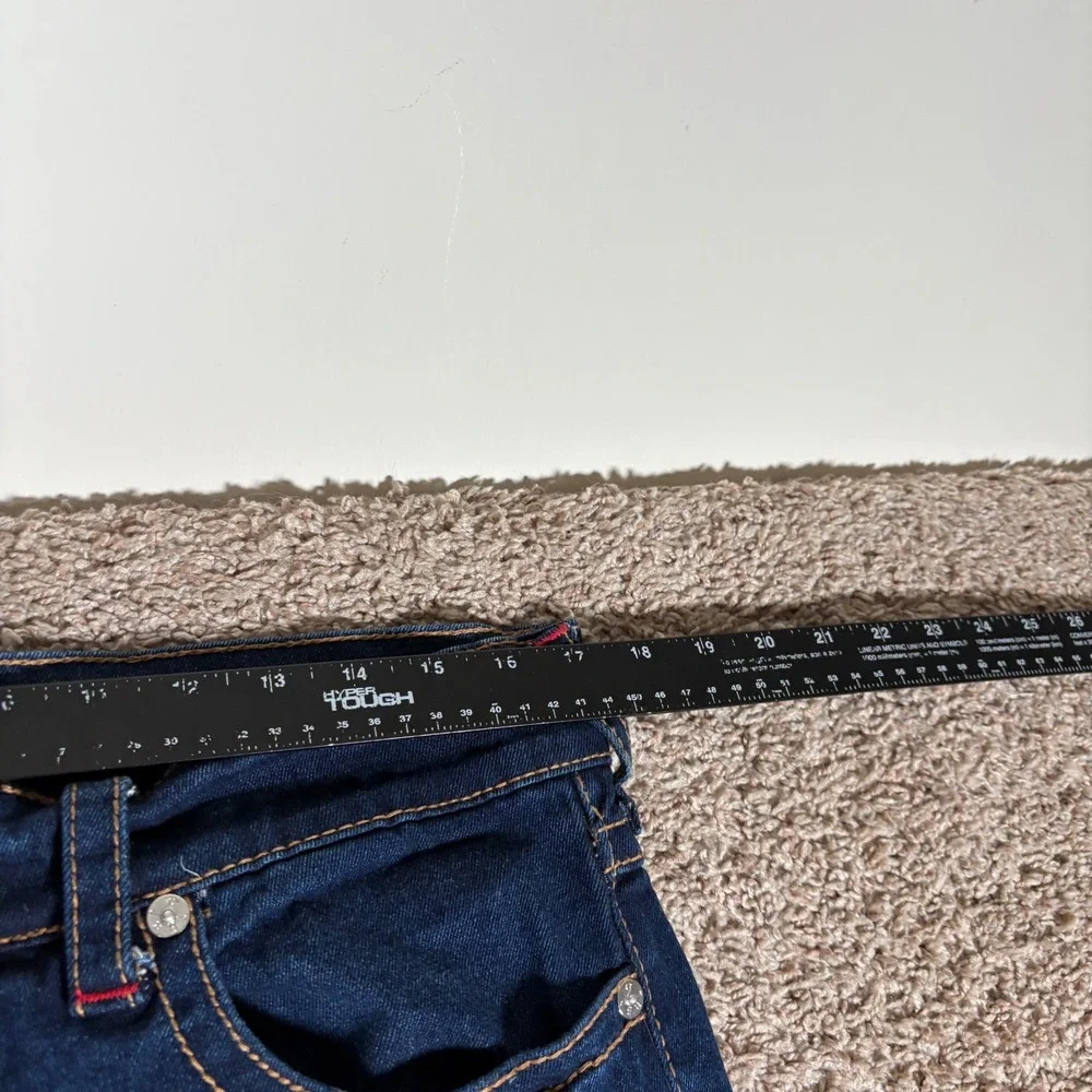 True Religion Rocco Relaxed Skinny Jeans Flap Pocket Stitch Mens 34 x 31